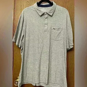 Vineyard Vines Edgartown Soft Touch Polo - subtle blue stripes - Size XL